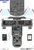Boeing 787 - 8 / 9 - T-Bone (Enkele A0 poster) FlightDeckPoster / Cockpitposter / Cockpit poster / Cockpit mockup