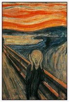 De Schreeuw, Edvard Munch - Foto op Akoestisch paneel - 80 x 120 cm
