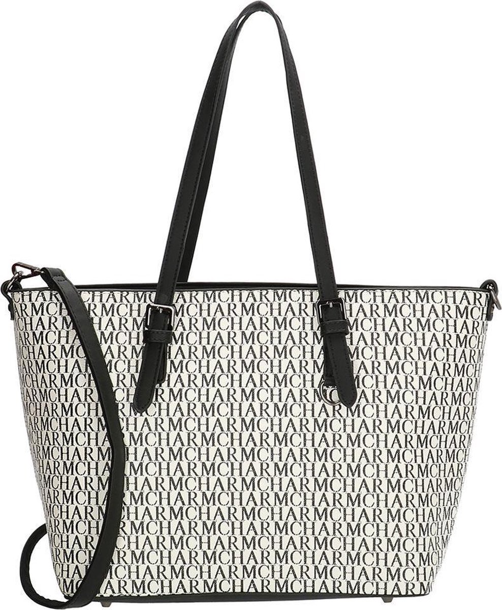 Charm Wimbledon shopper white