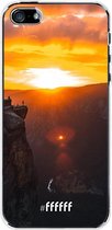 iPhone SE (2016) Hoesje Transparant TPU Case - Rock Formation Sunset #ffffff