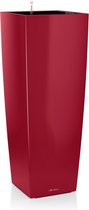 LECHUZA CUBICO ALTO PREMIUM 40 - Plantenbak - ALL-IN-ONE set - scharlakenrood hoogglans