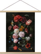 Poster met hanger Stilleven met bloemen - Jan Davidsz. de Heem - 50x70 cm