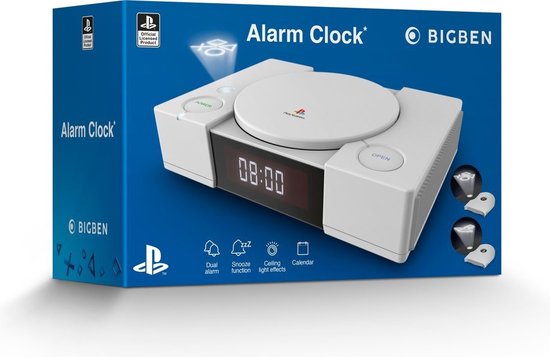 Bigben PS1AC - Radio-réveil Playstation 1 officiel avec projection - Gris |  bol.com
