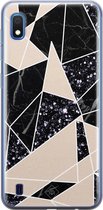 Samsung A10 hoesje siliconen - Abstract painted | Samsung Galaxy A10 case | zwart | TPU backcover transparant