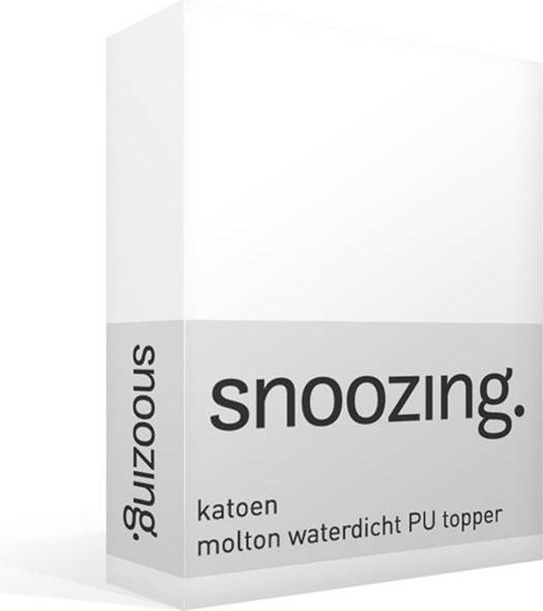 Snoozing Katoen - Molton - Waterdicht PU - Topper - Hoeslaken - Eenpersoons - 100x200 cm - Wit