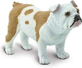 Safari Speeldier Bulldog 5,75 Cm Bruin/wit