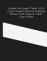 Simple Grid Graph Paper 0.25  Cross Section Drawing Notepad Design Draft Diagram Table Chart Plotter