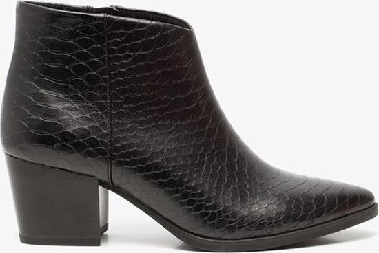 Blue Box dames croco enkellaarsjes Zwart Maat 38 Blue Box dames croco enkellaarsjes Zwart Maat 38