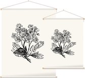 Meidoorn zwart-wit (Hawthorn) - Foto op Textielposter - 60 x 80 cm