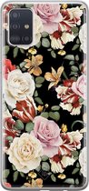 Samsung A71 hoesje siliconen - Bloemen flowerpower | Samsung Galaxy A71 case | multi | TPU backcover transparant