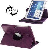 360 graden rotatie Crazy Horse Texture lederen tas met houder voor Galaxy Tab 3 (10.1) / P5200 / P5210, paars (zwart)