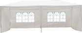 Outsunny Stevige Partytent met ramen waterafstotend wit met 4 wanden 300 x 600 x 255 cm