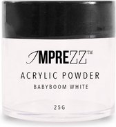 IMPREZZ® acrylpoeder - acrylic powder Babyboom White 25 gr. - Soft white
