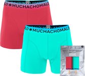 Muchachomalo - Heren Boxershorts Koraal/Lichtblauw - M
