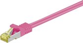 Danicom Cat7 S/FTP (PIMF) patchkabel / internetkabel 0,25 meter roze - netwerkkabel