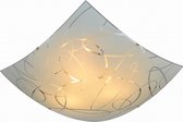 LED Plafondlamp - Plafondverlichting - Trion Spirilo - E27 Fitting - 3-lichts - Vierkant - Mat Wit - Aluminium - BES LED
