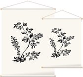 Duivenkervel zwart-wit (Furmitory) - Foto op Textielposter - 60 x 80 cm