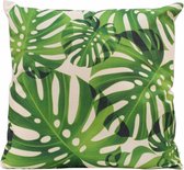 Rox Living Kussen Leaves 45 X 45 Cm Katoen Naturel/groen