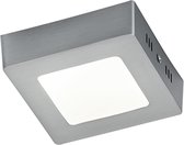 LED Plafondlamp - Plafondverlichting - Trion Zonin - 5W - Warm Wit 3000K - Vierkant - Mat Nikkel - Aluminium - BES LED