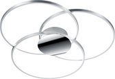 LED Plafondlamp - Plafondverlichting - Trion Sidon - 40W - Warm Wit 3000K - Dimbaar - Rond - Mat Grijs - Aluminium - BSE