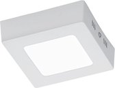 LED Plafondlamp - Plafondverlichting - Trion Zonin - 5W - Warm Wit 3000K - Vierkant - Mat Wit - Aluminium - BES LED