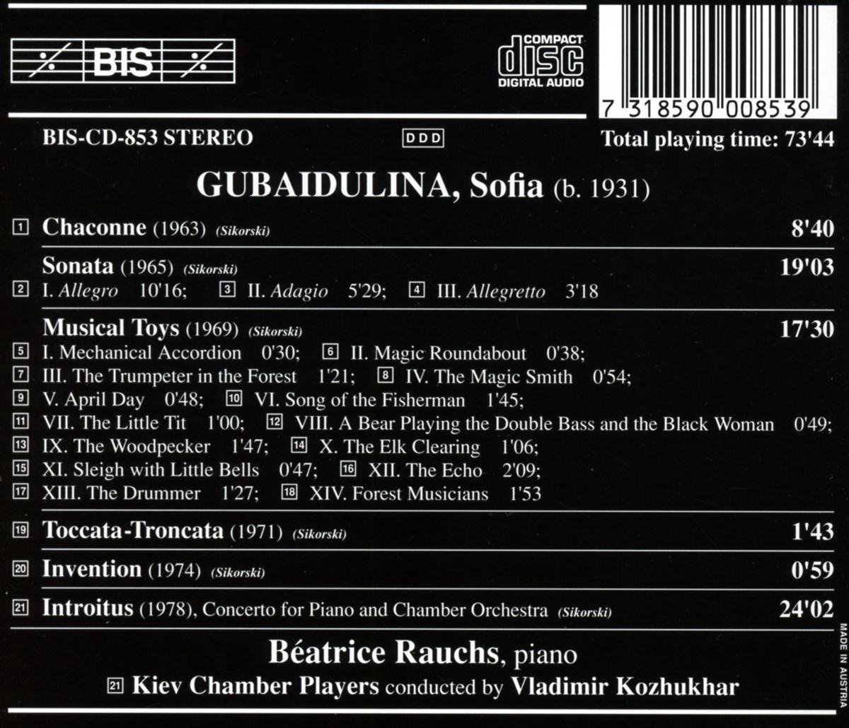 Béatrice Rauchs, Kiev Chamber Players, Vladimir Kozhukhar - Gubaidulina ...