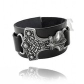 Alchemy Gothic Polsband THUNDERHAMMER Zilverkleurig/Zwart