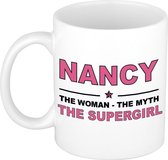 Nancy The woman, The myth the supergirl cadeau koffie mok / thee beker 300 ml