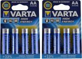 12x Varta Alkaline AA batterijen high energy 1.5 V - LR6 12x stuks