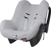 Baby's Only Baby autostoelhoes 0+ Breeze - Hoes voor autostoel groep 0+ - Geschikt voor Maxi-Cosi - Grijs - 100% katoen - Geschikt voor 3-puntsgordel
