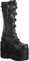 Demonia Plateau Laarzen -42 Shoes- STACK-308 US 10 Zwart