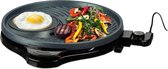 Relaxdays elektrische grillplaat - rond - elektrische grill - bakplaat - 1500 W