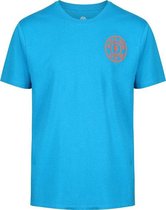 BASIC T-SHIRT WITH CHEST LOGO - TURQUOISE- XL
