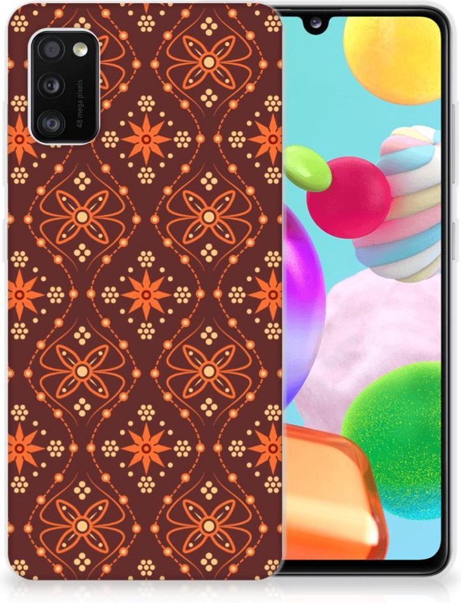 Samsung Galaxy A41 TPU bumper Batik Brown