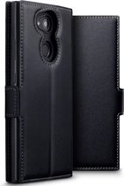 Sony Xperia L2 Bookcase hoesje - CaseBoutique - Effen Zwart - Leer