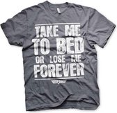 Top Gun Heren Tshirt -2XL- Take Me To Bed Or Lose Me Forever Grijs