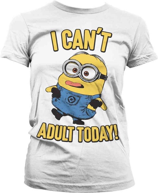 Minions Dames Tshirt -2XL- I Can't Adult Today Wit