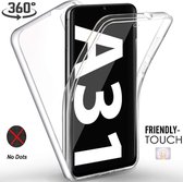 Samsung Galaxy A31 Dual TPU Case hoesje 360° Cover 2 in 1 Case ( Voor en Achter) Transparant