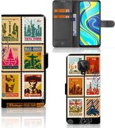 Telefoonhoesje Xiaomi Redmi Note 9 Pro | Note 9S Flipcover Design Postzegels