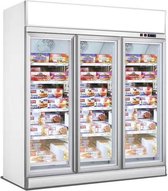 Professionele Display koelkast | 1530 L | 3 Glasdeuren | wit | Lichtbak | Combisteel | 7455.2410 | Horeca