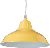 relaxdays - hanglamp metaal verschillende kleuren - industrieel - plafondlamp
