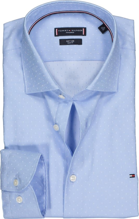 OLYMP No. Six Super Slim Fit Zakelijk Overhemd Met Blinde Knoopsluiting Lichtblauw 1779291