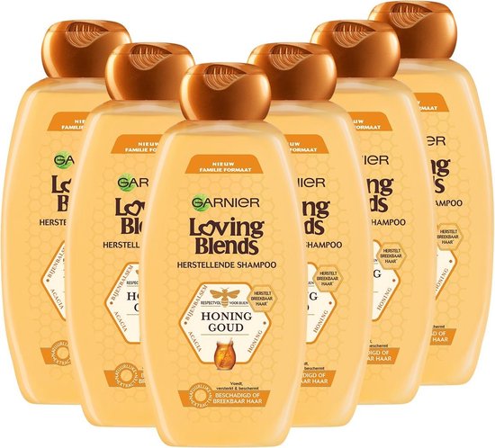 Garnier Loving Blends Honing Goud Herstellende Shampoo - 6 x 300 ml - Voordeelverpakking