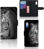 Wallet Bookcase Geschikt voor Samsung Xcover Pro Hoesje Tijger