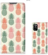 Smartphone Hoesje Samsung Galaxy A41 Leuk Bookcase Ananas