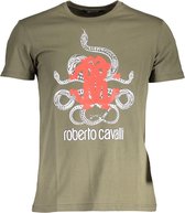 Roberto Cavalli T-shirt Groen XL Heren