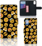 Flip Cover Geschikt voor Samsung Galaxy A41 Telefoon Hoesje Emoji