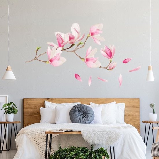 interval ondernemer Oprichter Muursticker magnoliaMuursticker magnolia boom | wanddecoratie bloemen  slaapkamer... | bol.com