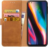 Rosso Element Motorola Moto G 5G Plus Hoesje Book Cover Lichtbruin