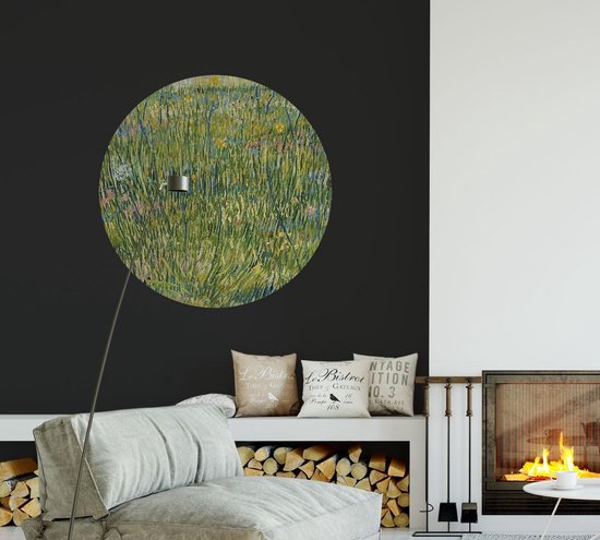Grassy Ground, Vincent van Gogh - Photo sur cercle de papier peint - ⌀ 40 cm